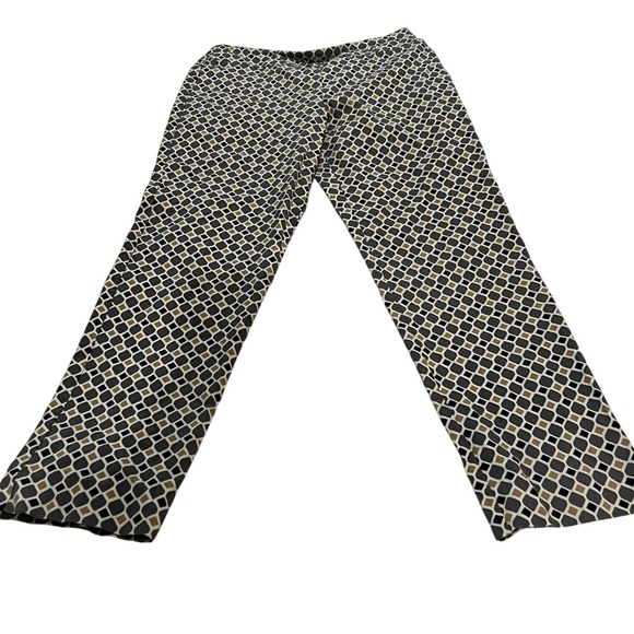 Krazy Larry Pants - Krazy Larry Women's Pants Size 8 Geometric Print Stretch Trousers